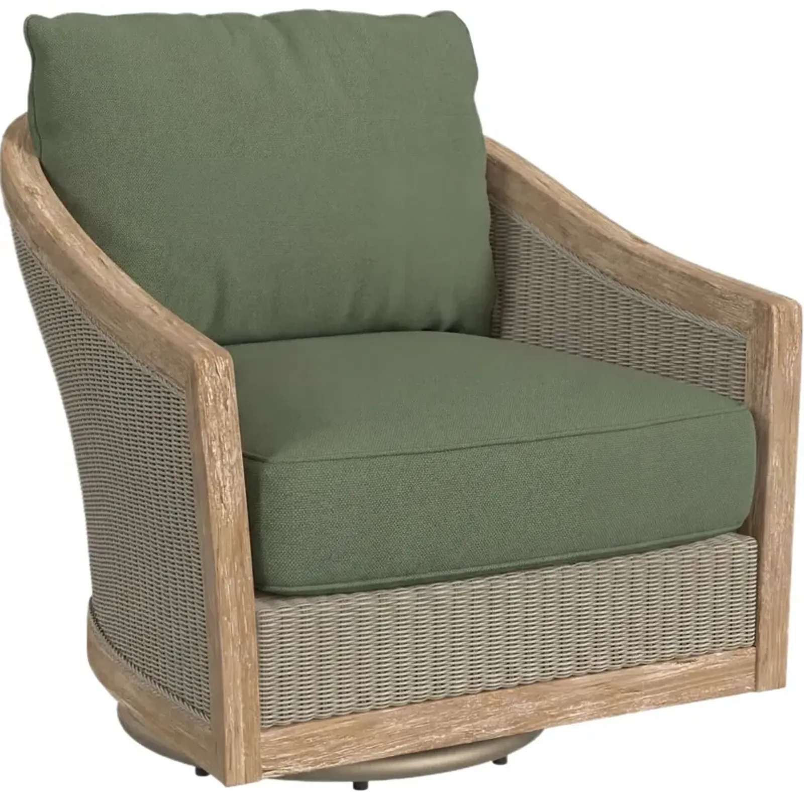 Celestria Outdoor Swivel Club Chair, Natural Teak