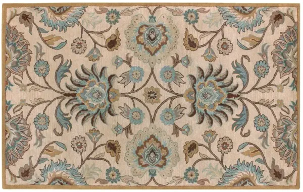 Corktree Rug - Taupe/Aqua - Beige - Beige