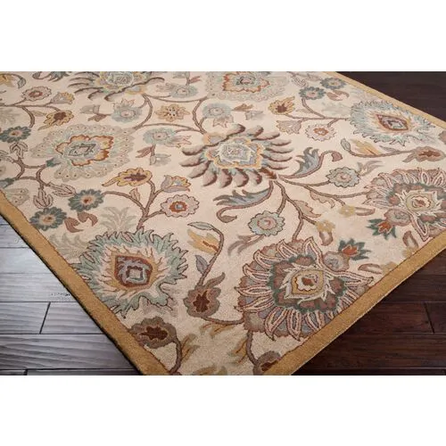 Corktree Rug - Taupe/Aqua - Gray - Gray