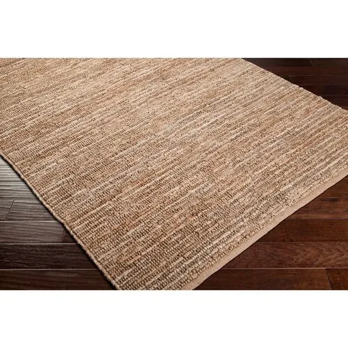 Continental Jute Rug - Tan - Handcrafted - Brown - Brown