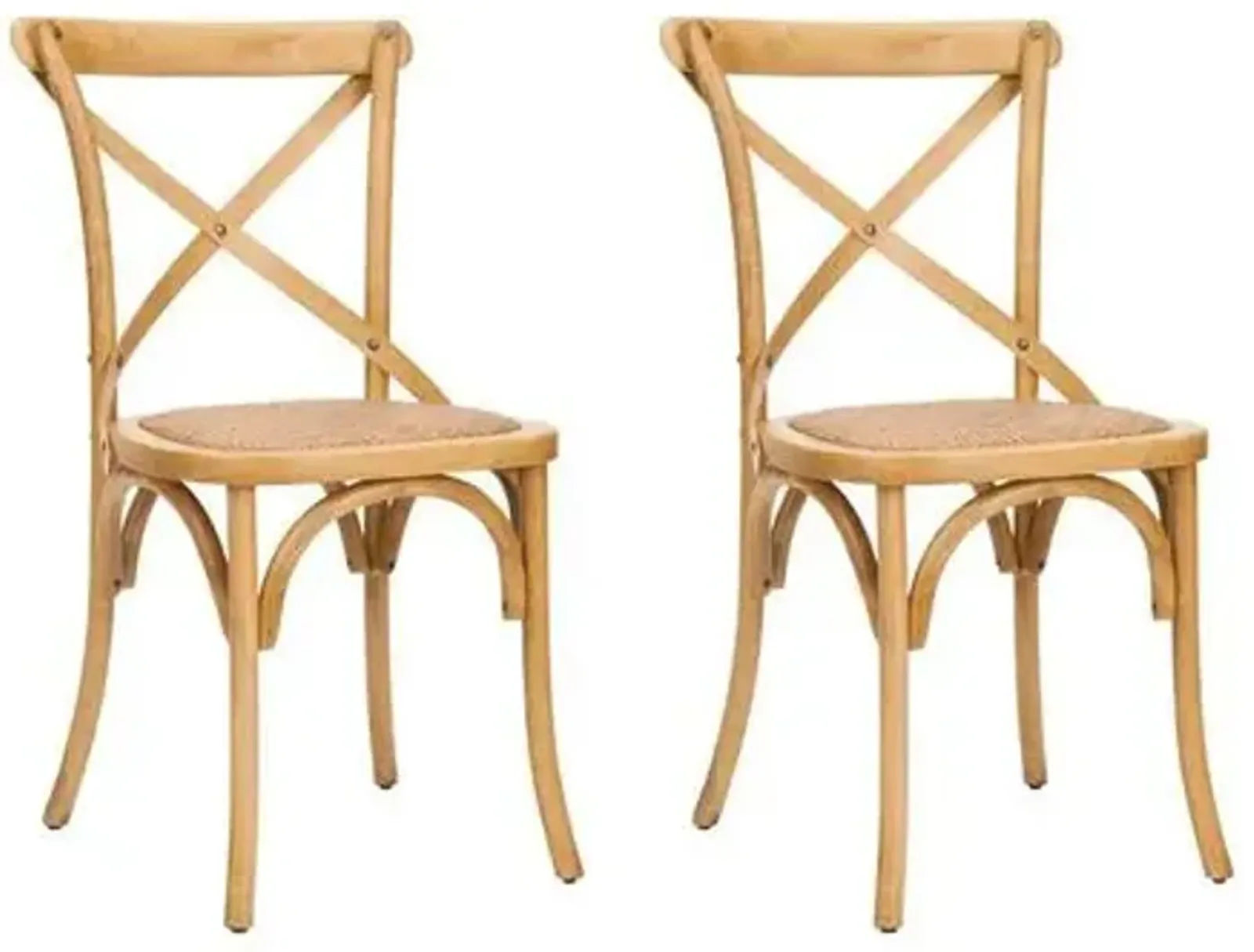 Natural Bonnie Side Chairs - Set of 2 - Beige