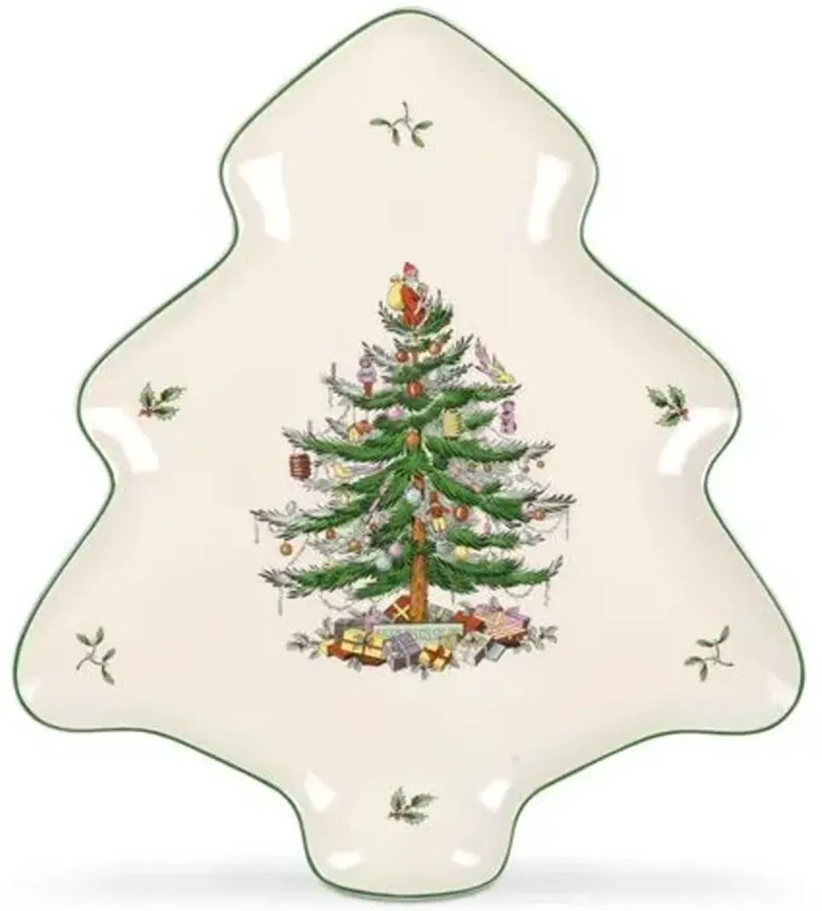 Spode Christmas Tree Shaped Dish - Green