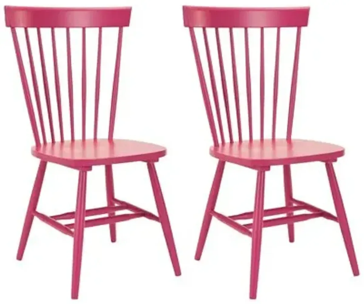 Set of 2 Abigail Side Chairs - Pink