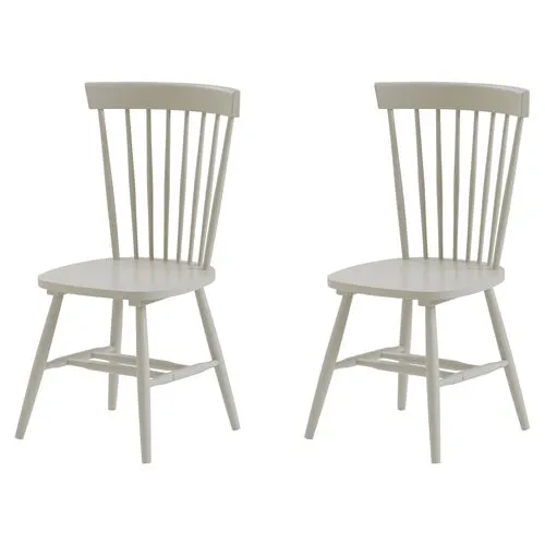 Set of 2 Abigail Side Chairs - Gray