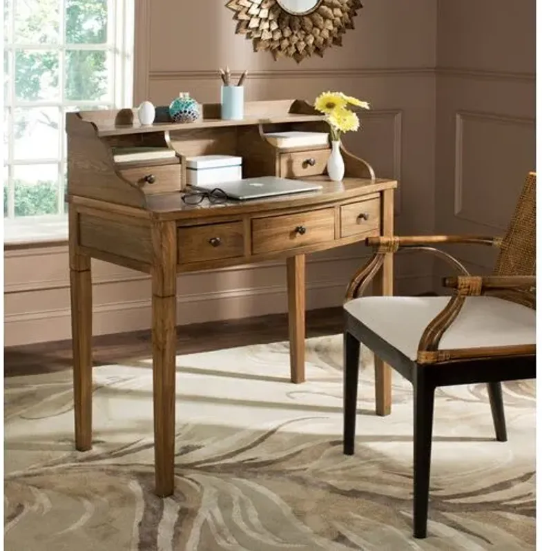 Ava Writing Desk - Natural - Brown