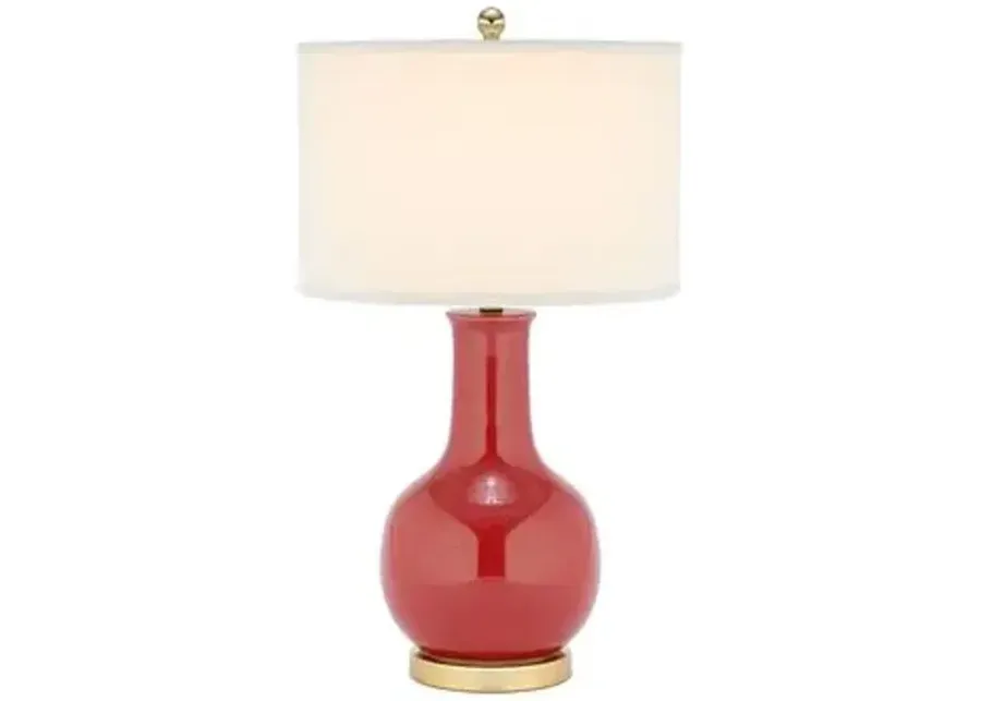 Evelyn Table Lamp - Red