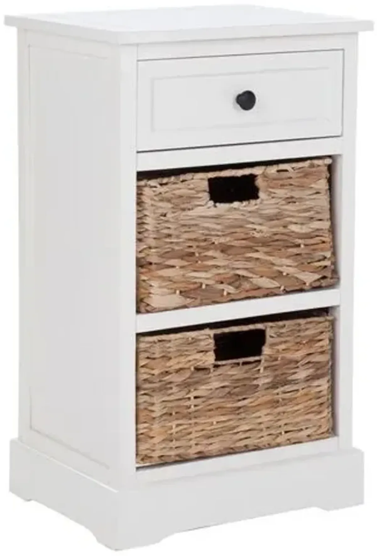 Kendall Storage Side Table - Cream - White