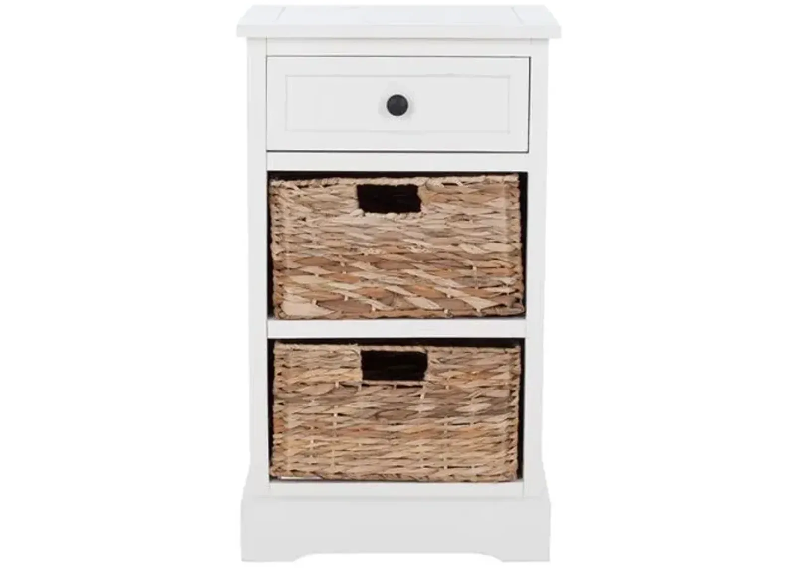 Kendall Storage Side Table - Cream - White