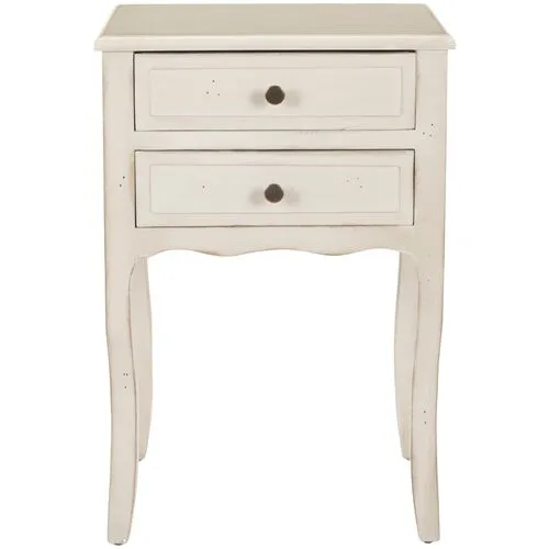 Lawrence Nightstand - Distressed White