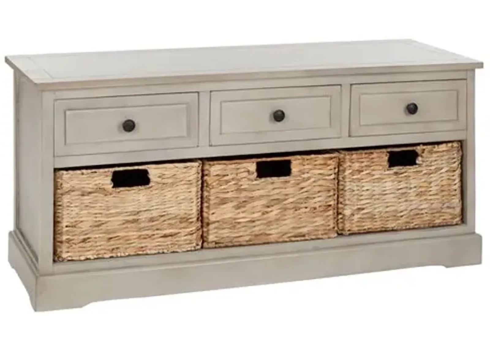 Arlington 3-Drawer Storage Bench - Taupe - Gray