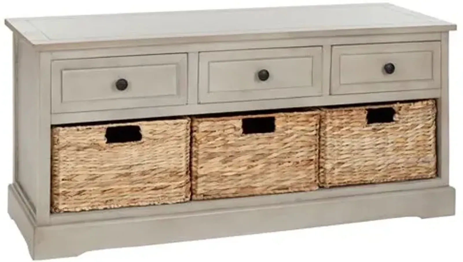 Arlington 3-Drawer Storage Bench - Gray