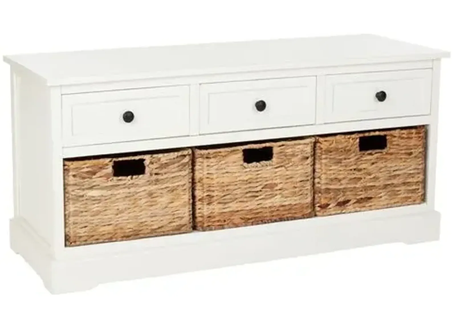 Arlington 3-Drawer Storage Bench - Ivory