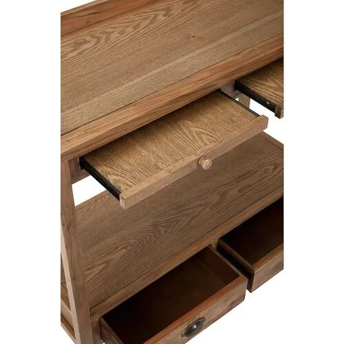 Bowdoin Console - Natural Elm - Beige