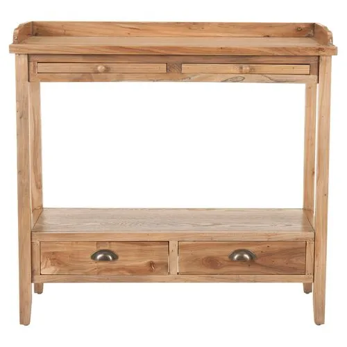 Bowdoin Console - Natural Elm - Beige