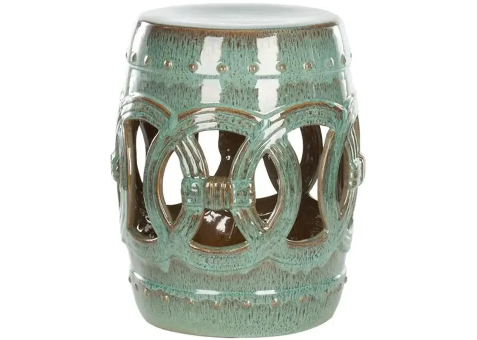 Amelia Garden Stool - Blue-Green