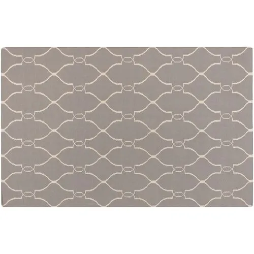 Pippa Flat-Weave Rug - Gray - Gray