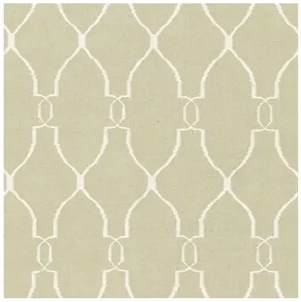 Pippa Flat-Weave Rug - Sage - Beige - Beige