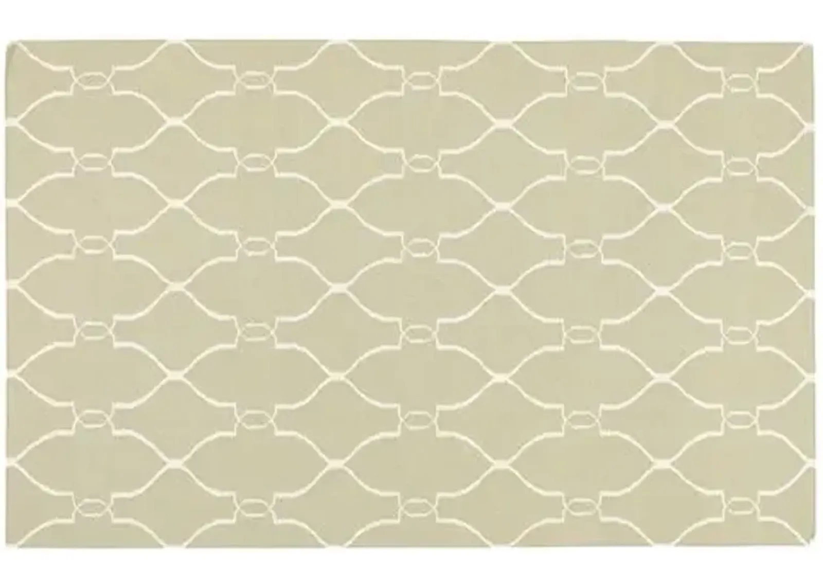 Pippa Flat-Weave Rug - Sage - Beige - Beige