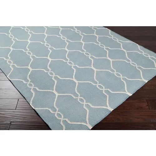 Fallon Rug - Blue/Beige - Blue