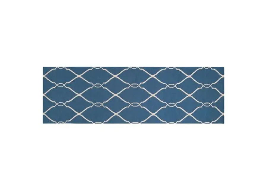 Pippa Flat-Weave Rug - Blue - Blue