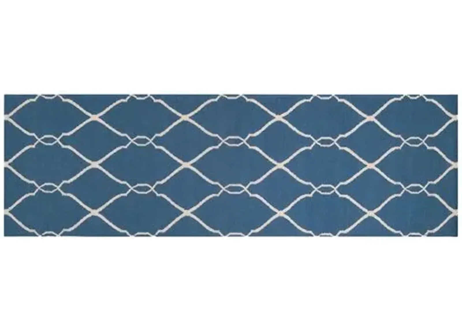 Pippa Flat-Weave Rug - Blue - Blue