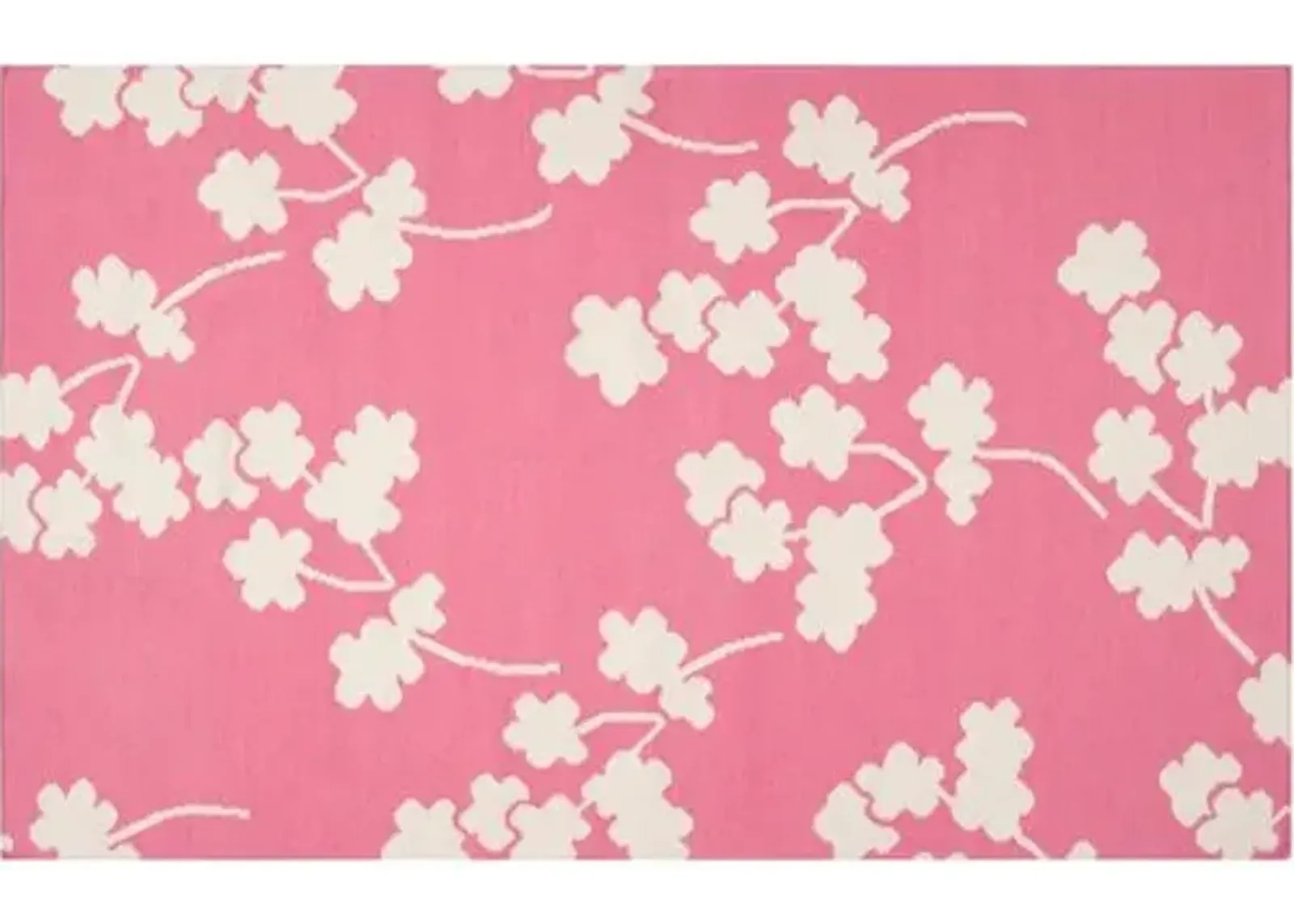 Columbia Flat-Weave Rug - Pink - Pink