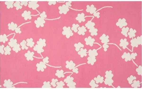 Columbia Flat-Weave Rug - Pink - Pink