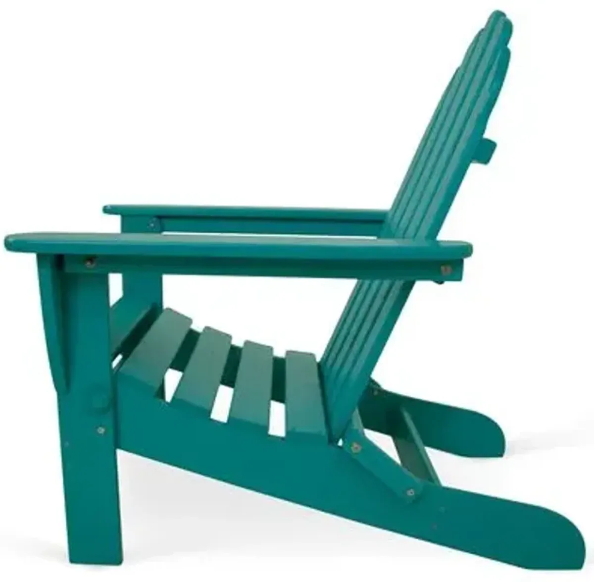 Classic Folding Outdoor Adirondack Chair - Teal - Blue