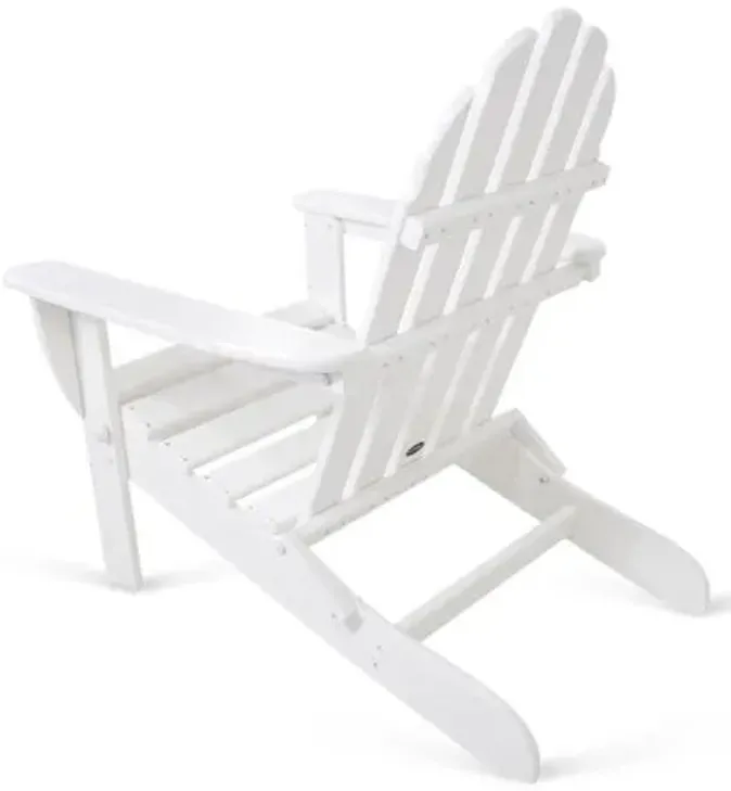 Classic Folding Outdoor Adirondack Chair - White