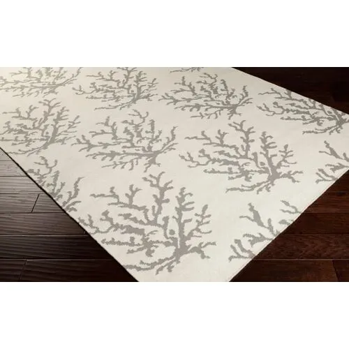 Reef Flat-Weave Rug - White - Ivory - Ivory