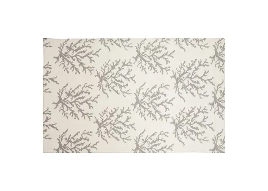 Reef Flat-Weave Rug - White - Ivory - Ivory