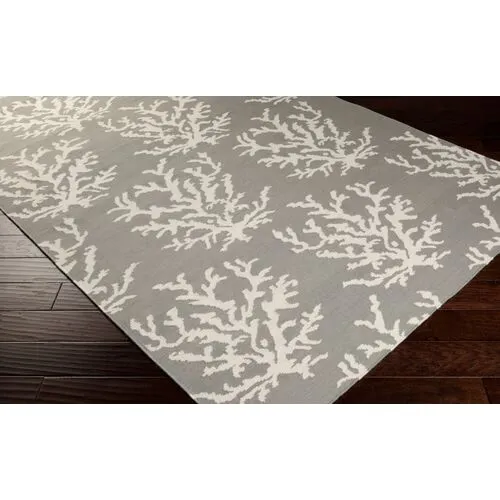 Reef Flat-Weave Rug - Gray - Gray