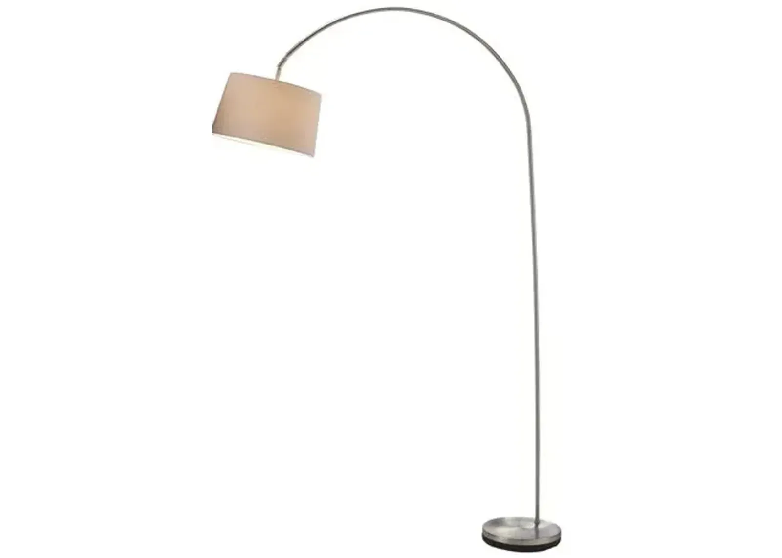 Goliath Arc Lamp - Satin Steel - Silver