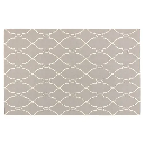 Pippa Flat-Weave Rug - Gray - Gray