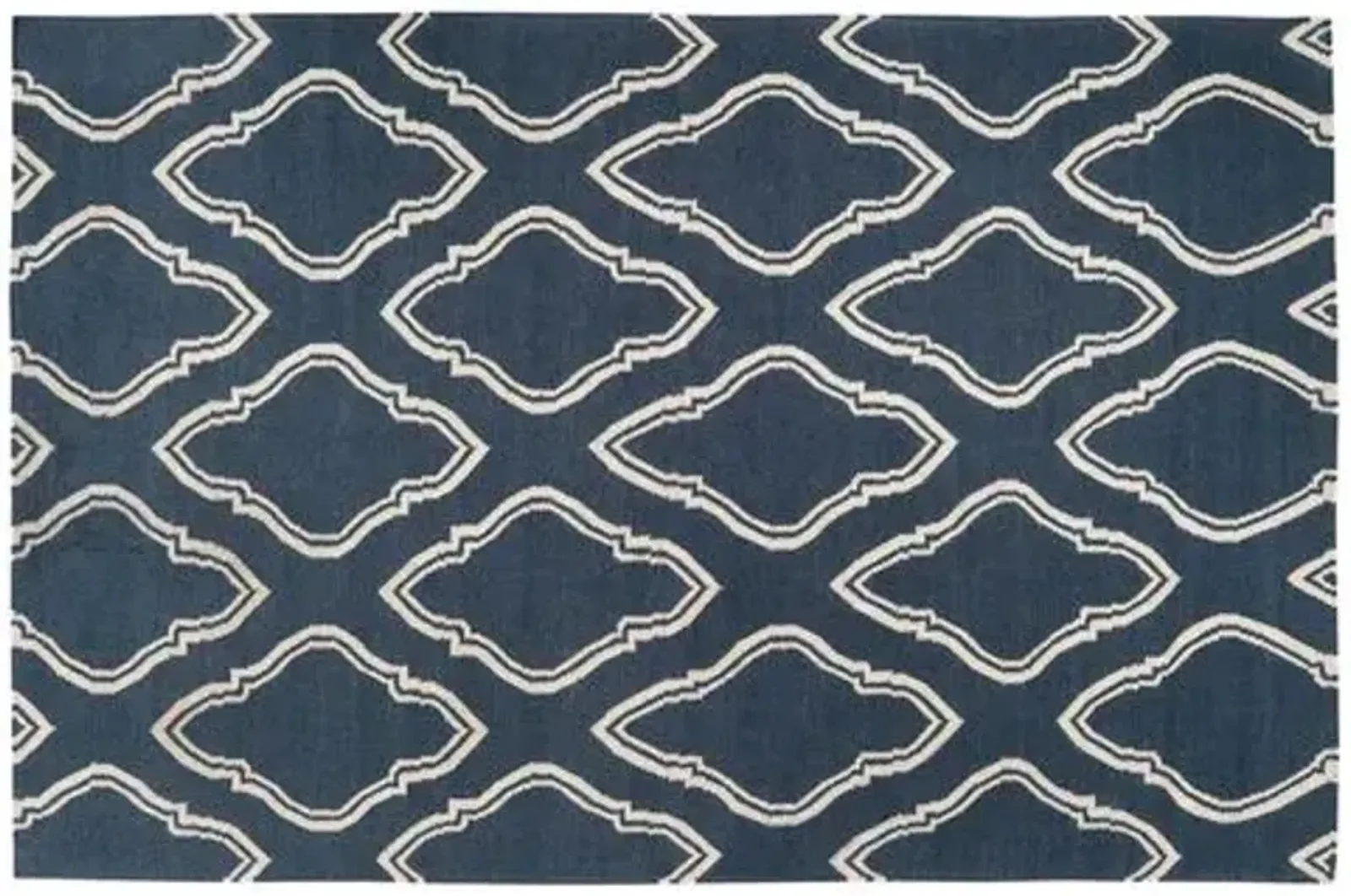 8'x11' Zeus Flat-Weave Rug - Blue - Blue