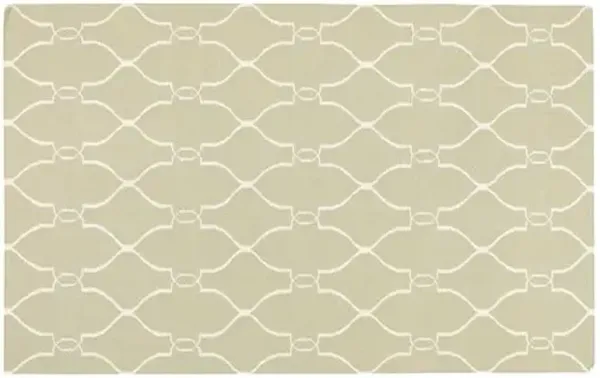 Pippa Flat-Weave Rug - Sage - Beige - Beige