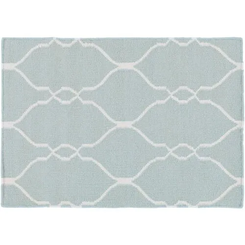 Fallon Rug - Blue/Beige - Blue