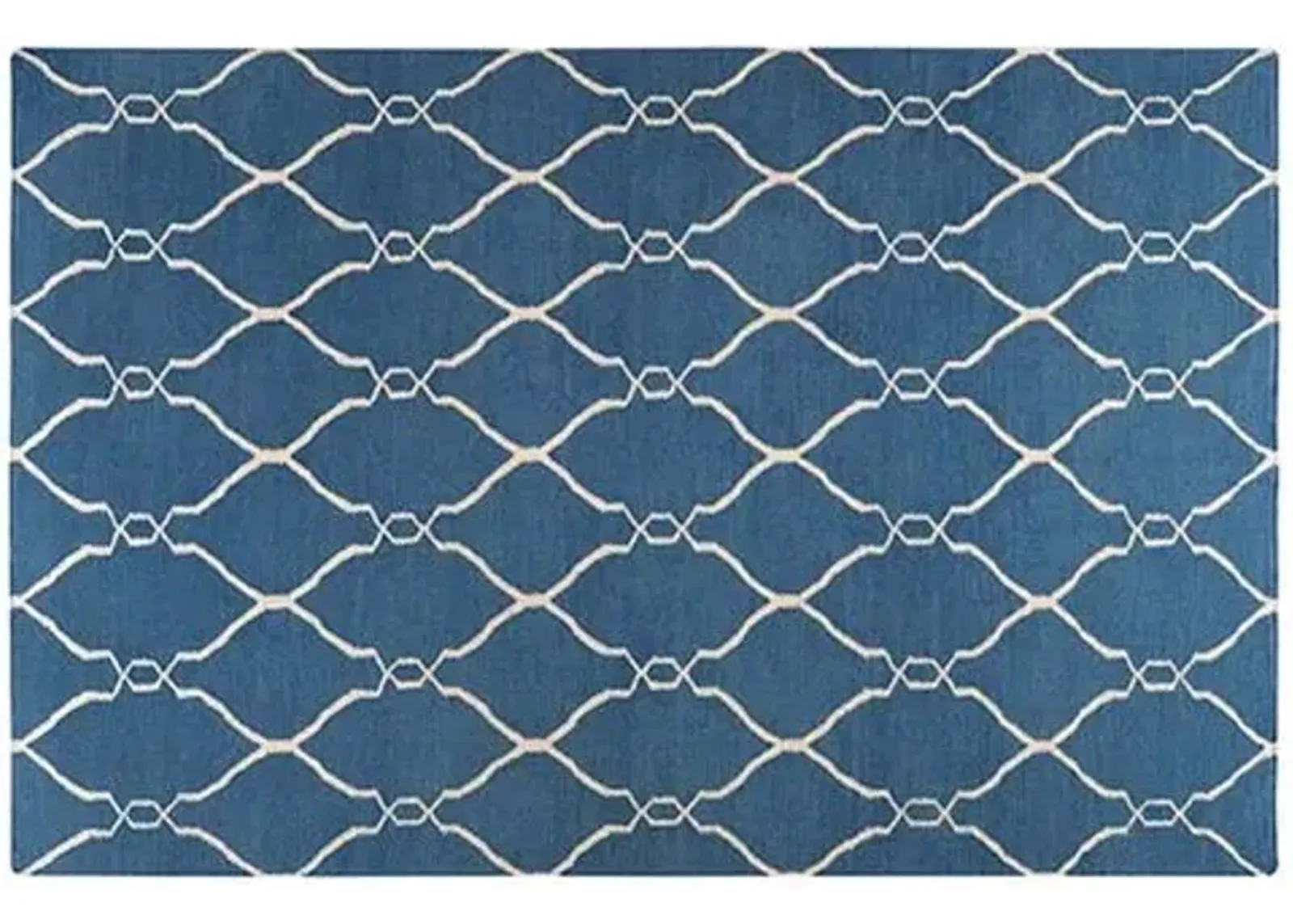 Pippa Flat-Weave Rug - Blue - Blue