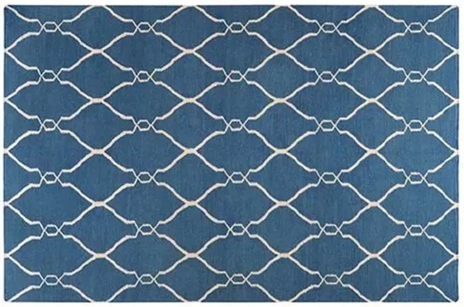 Pippa Flat-Weave Rug - Blue - Blue