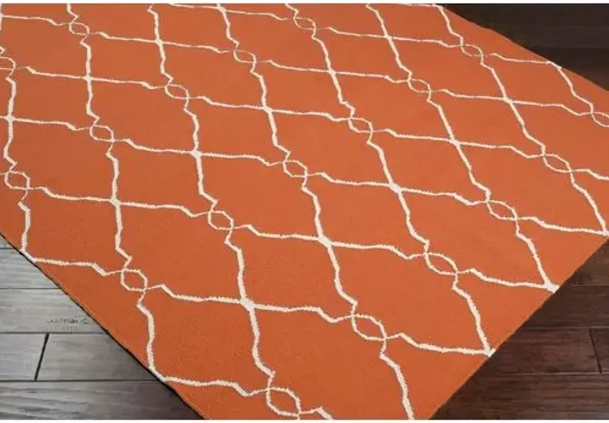 Pippa Flat-Weave Rug - Paprika - Orange - Orange