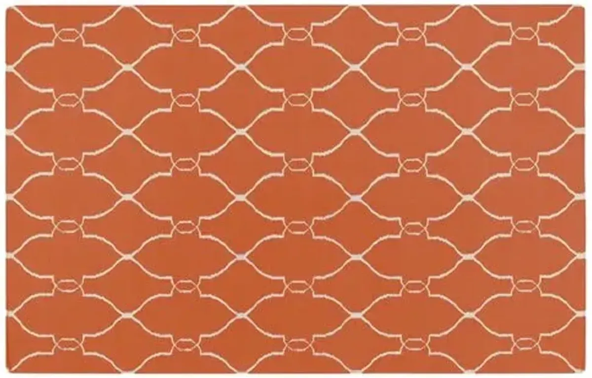 Pippa Flat-Weave Rug - Paprika - Orange - Orange