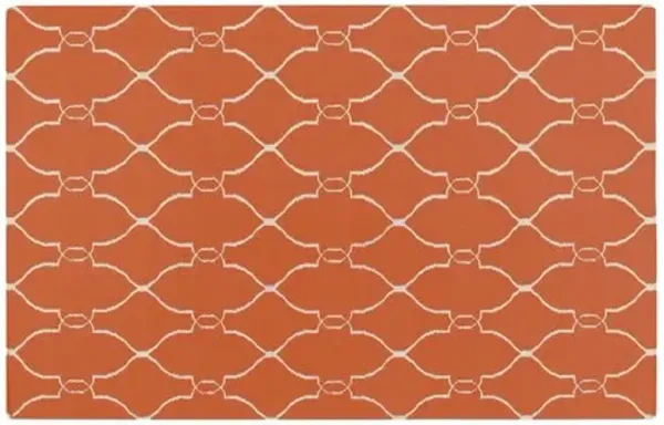 Pippa Flat-Weave Rug - Paprika - Orange - Orange