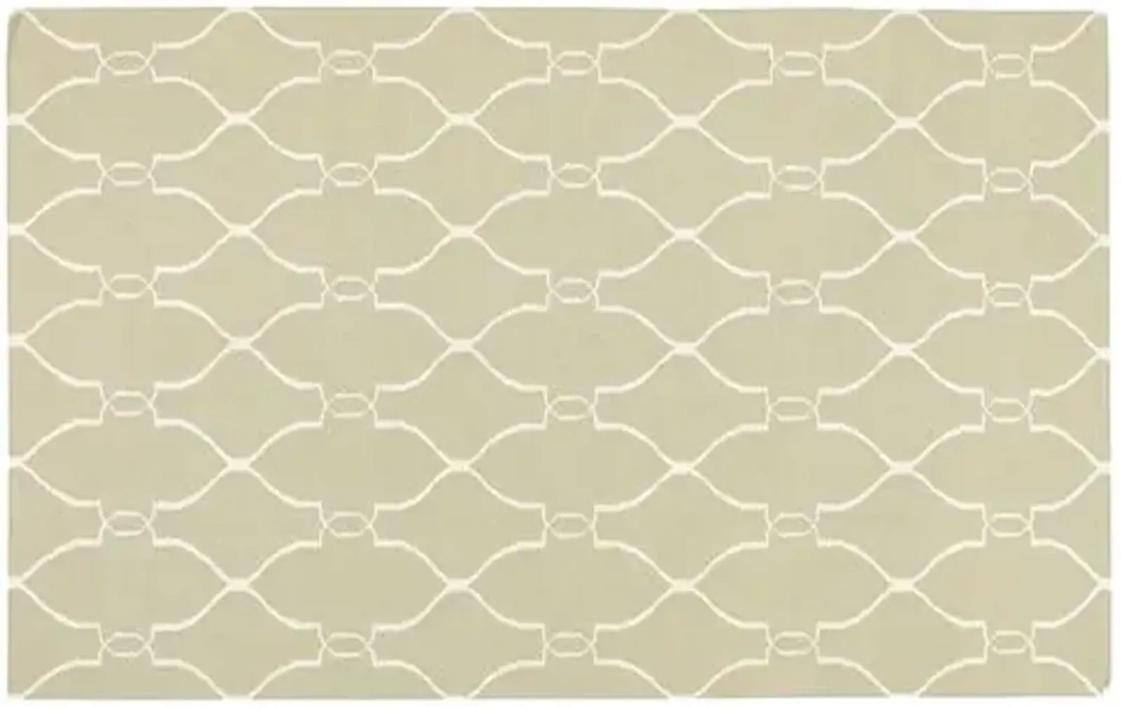 Pippa Flat-Weave Rug - Sage - Beige - Beige