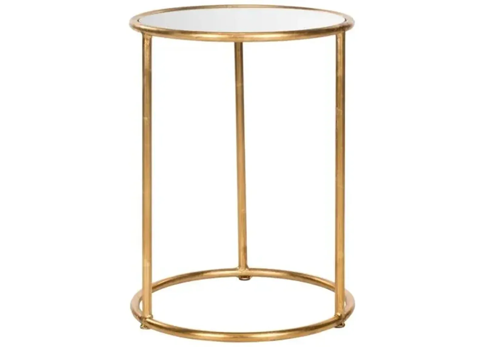 Porter Side Table - Gold - White