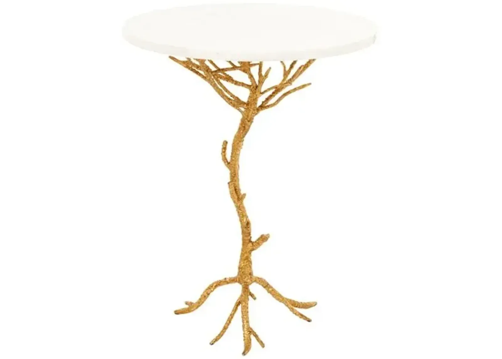 Crawford Granite Side Table - Gold