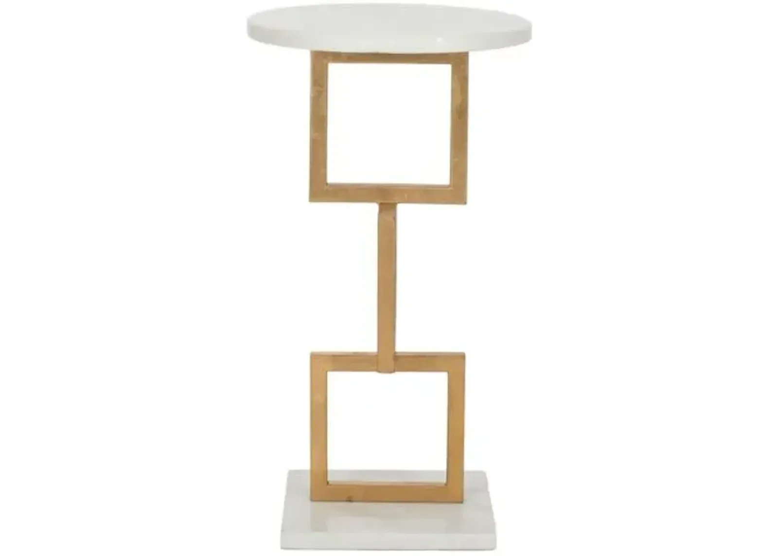 Mattias Side Table - Gold/White