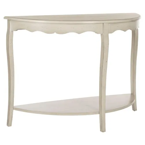 Elling Console - Distressed Eggshell - Beige