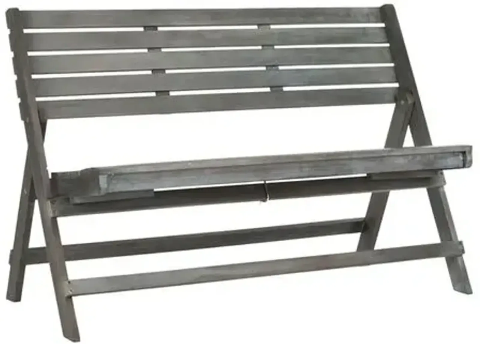 Gabelli Folding Outdoor Bench - Gray