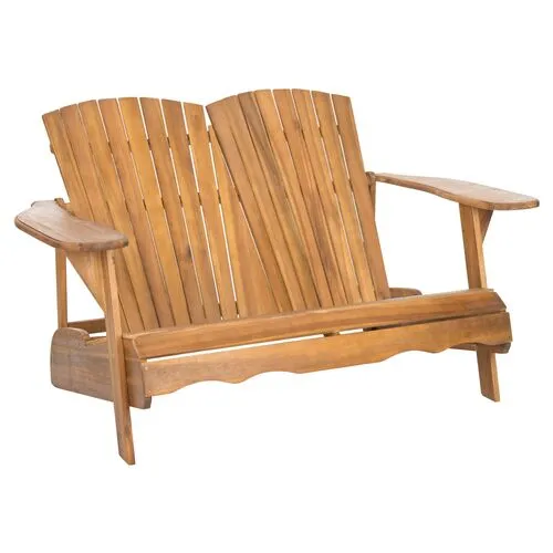 Hampton Outdoor Bench - Natural - Brown