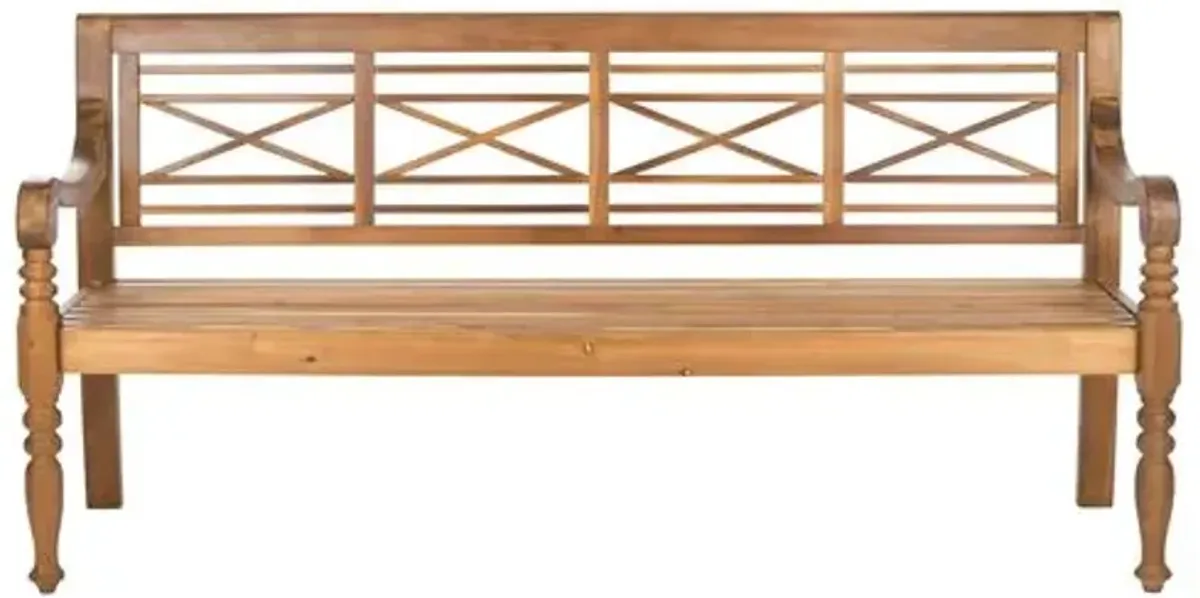 Karla Outdoor Bench - Brown